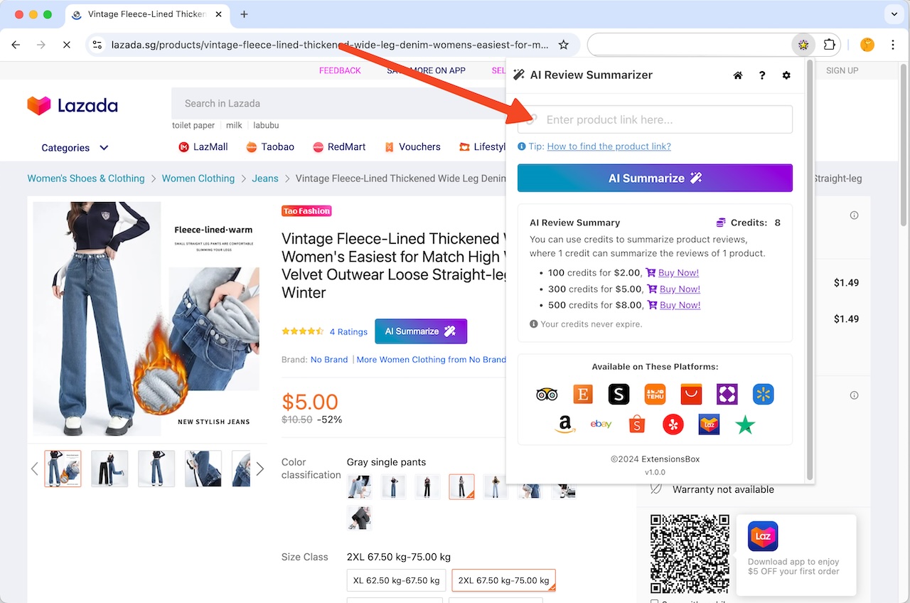 how to find Lazada product link